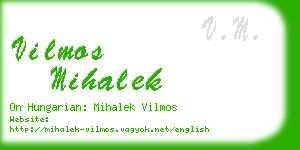 vilmos mihalek business card